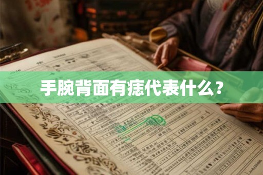 手腕背面有痣代表什么？