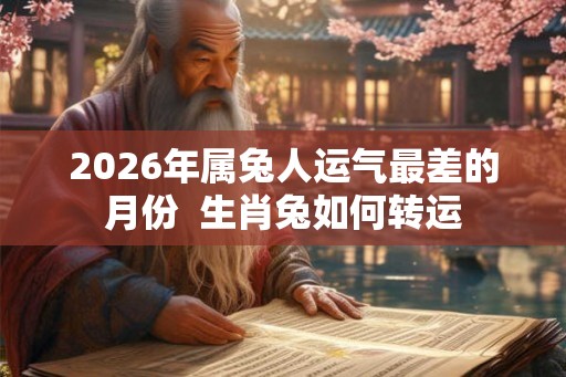 2026年属兔人运气最差的月份  生肖兔如何转运