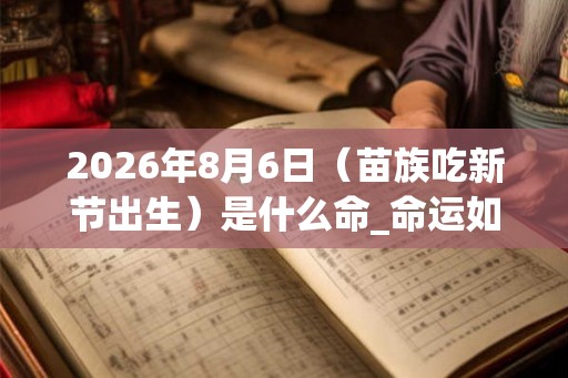 2026年8月6日（苗族吃新节出生）是什么命_命运如何