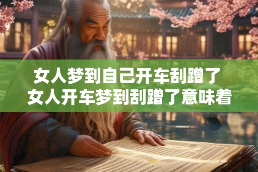 女人梦到自己开车刮蹭了 女人开车梦到刮蹭了意味着什么