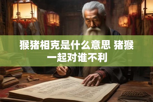 猴猪相克是什么意思 猪猴一起对谁不利
