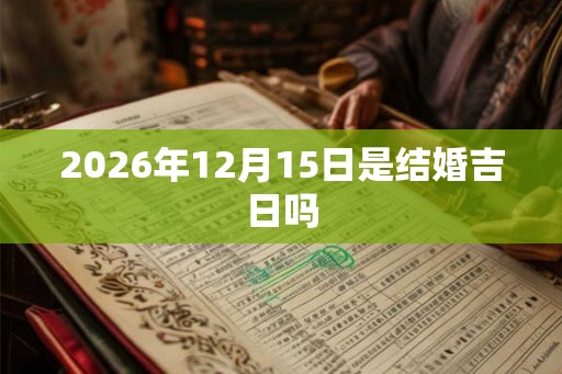 2026年12月15日是结婚吉日吗