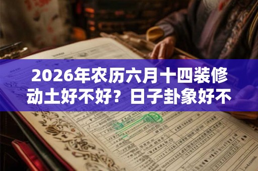 2026年农历六月十四装修动土好不好？日子卦象好不好？