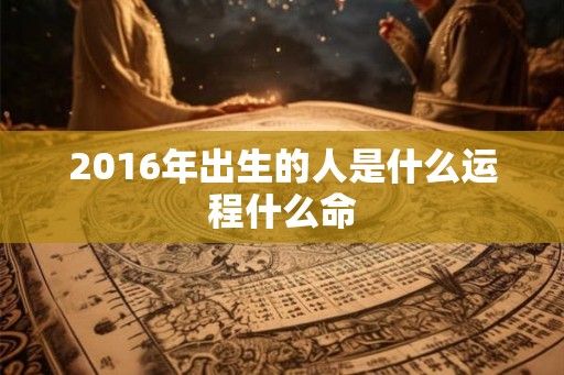 2016年出生的人是什么运程什么命