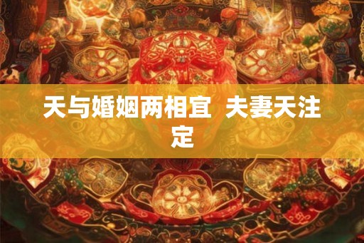 天与婚姻两相宜 夫妻天注定 天与婚姻两相宜 夫妻天注定