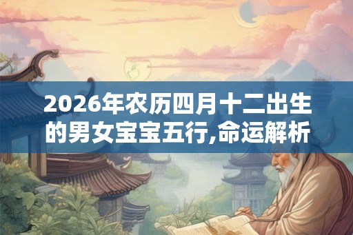 2026年农历四月十二出生的男女宝宝五行,命运解析八字起名