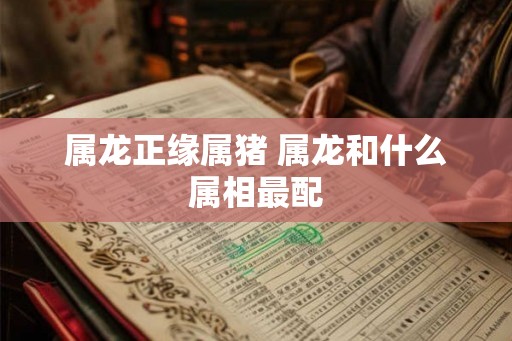 属龙正缘属猪 属龙和什么属相最配 属龙正缘属猪 属龙和什么属相最配