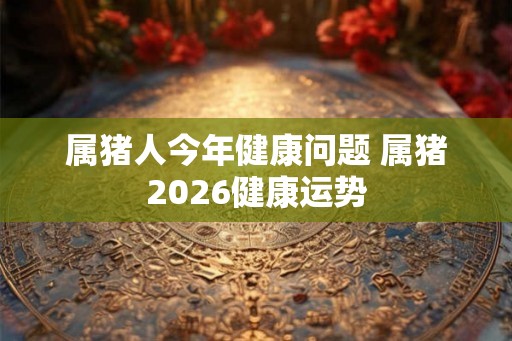 属猪人今年健康问题 属猪2026健康运势 属猪人今年健康问题 属猪2026健康运势