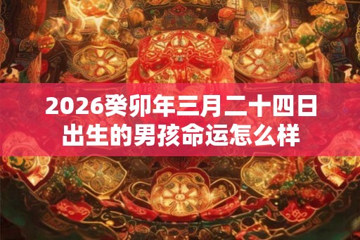 2026癸卯年三月二十四日出生的男孩命运怎么样