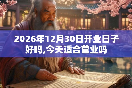 2026年12月30日开业日子好吗,今天适合营业吗 2026年12月30日开业日子好吗,今天适合营业吗