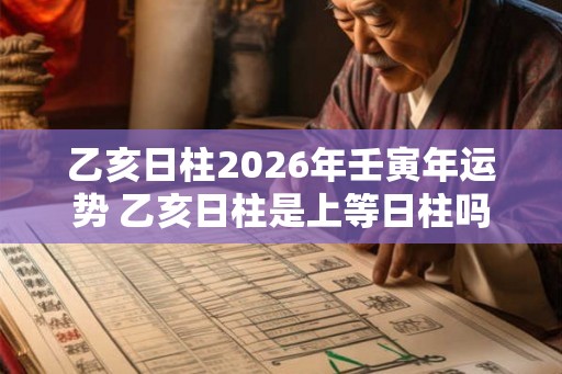 乙亥日柱2026年壬寅年运势 乙亥日柱是上等日柱吗
