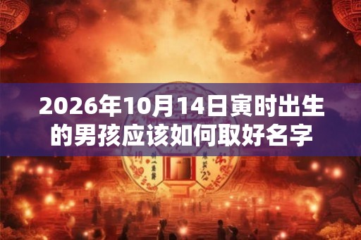 2026年10月14日寅时出生的男孩应该如何取好名字
