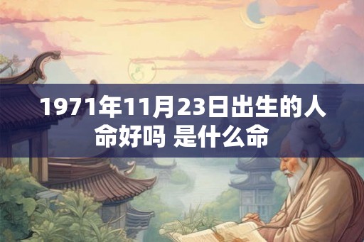 1971年11月23日出生的人命好吗 是什么命