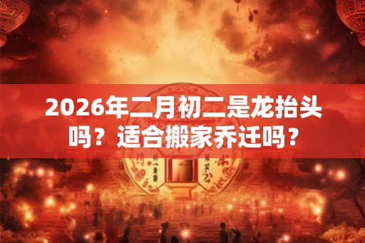 2026年二月初二是龙抬头吗？适合搬家乔迁吗？