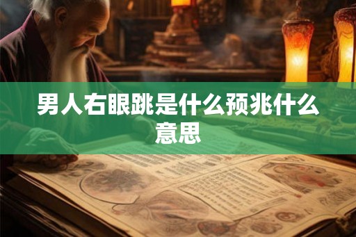 男人右眼跳是什么预兆什么意思