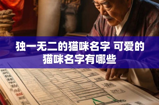 独一无二的猫咪名字 可爱的猫咪名字有哪些