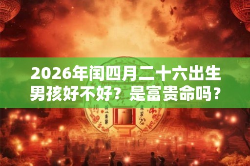 2026年闰四月二十六出生男孩好不好?是富贵命吗? 2026年闰四月二十六出生男孩好不好?是富贵命吗?