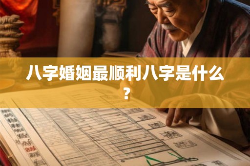 八字婚姻最顺利八字是什么？