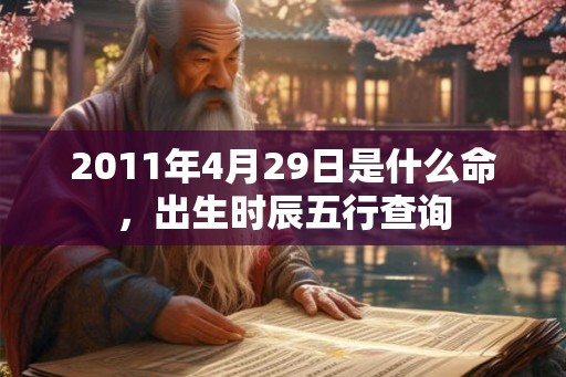 2011年4月29日是什么命，出生时辰五行查询