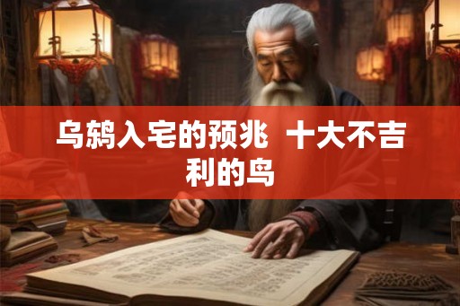 乌鸫入宅的预兆  十大不吉利的鸟