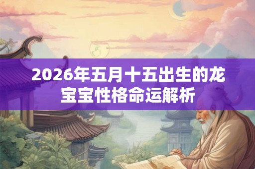 2026年五月十五出生的龙宝宝性格命运解析