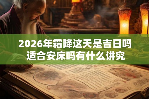 2026年霜降这天是吉日吗 适合安床吗有什么讲究
