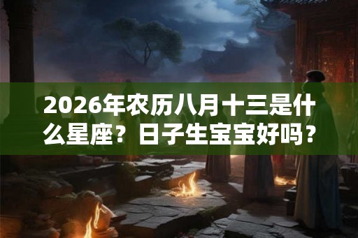 2026年农历八月十三是什么星座？日子生宝宝好吗？