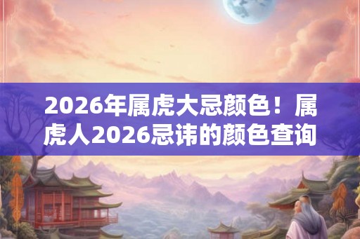 2026年属虎大忌颜色！属虎人2026忌讳的颜色查询