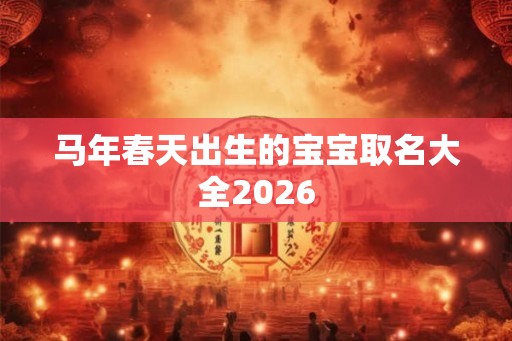 马年春天出生的宝宝取名大全2026