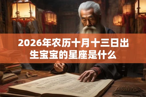 2026年农历十月十三日出生宝宝的星座是什么