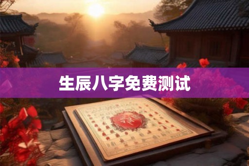 生辰八字免费测试