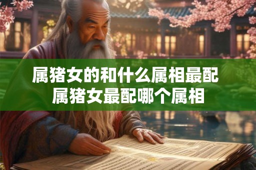 属猪女的和什么属相最配 属猪女最配哪个属相