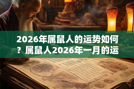 2026年属鼠人的运势如何？属鼠人2026年一月的运势好吗？
