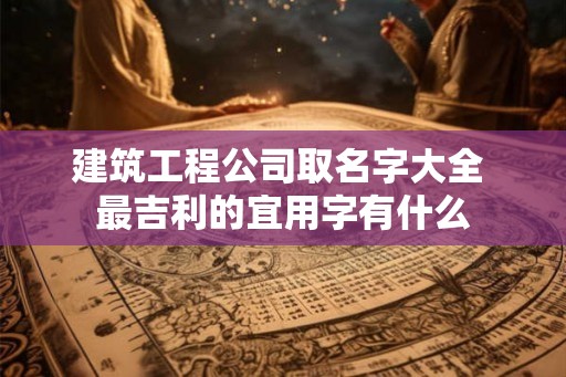 建筑工程公司取名字大全 最吉利的宜用字有什么