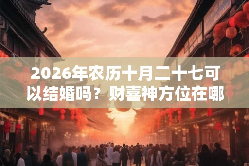 2026年农历十月二十七可以结婚吗？财喜神方位在哪？