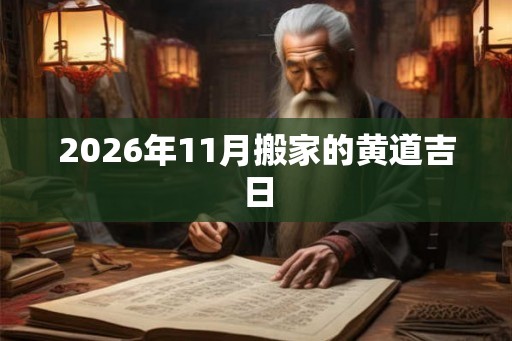 2026年11月搬家的黄道吉日 2026年11月搬家的黄道吉日