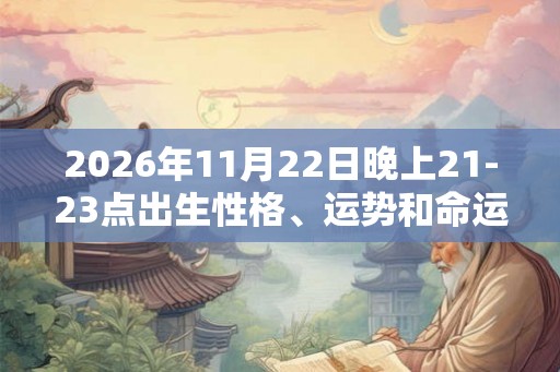 2026年11月22日晚上21-23点出生性格、运势和命运