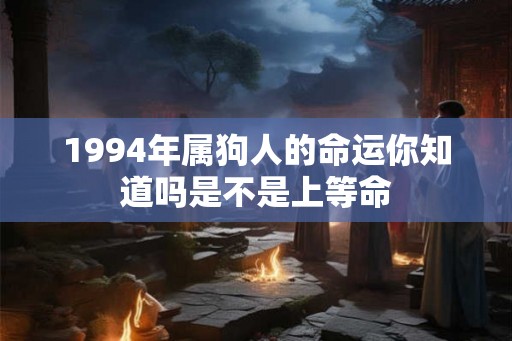 1994年属狗人的命运你知道吗是不是上等命