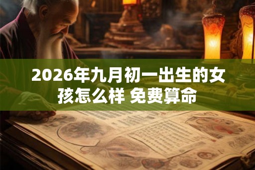 2026年九月初一出生的女孩怎么样 免费算命