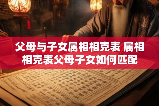 父母与子女属相相克表 属相相克表父母子女如何匹配