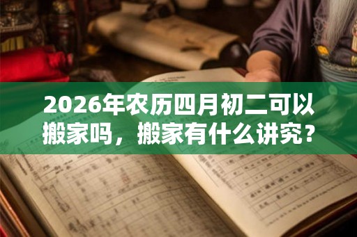 2026年农历四月初二可以搬家吗,搬家有什么讲究? 2026年农历四月初二可以搬家吗,搬家有什么讲究?