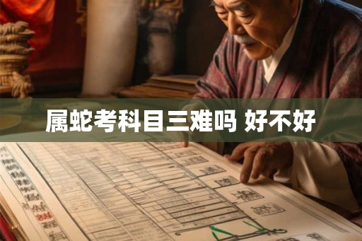 属蛇考科目三难吗 好不好