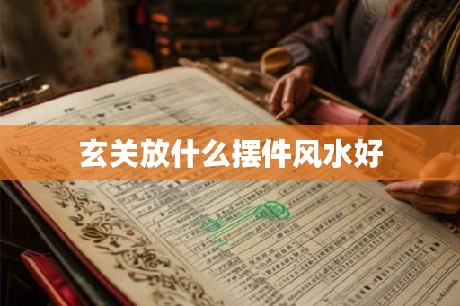 玄关放什么摆件风水好