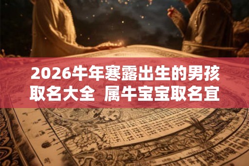 2026牛年寒露出生的男孩取名大全  属牛宝宝取名宜用字