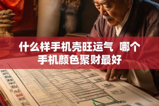 什么样手机壳旺运气  哪个手机颜色聚财最好