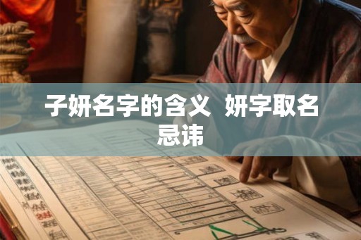 子妍名字的含义  妍字取名忌讳