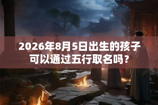2026年8月5日出生的孩子可以通过五行取名吗？