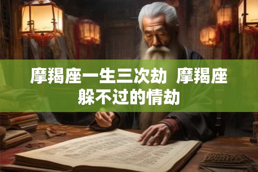 摩羯座一生三次劫  摩羯座躲不过的情劫