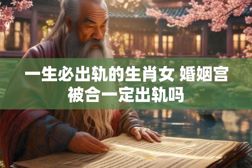一生必出轨的生肖女 婚姻宫被合一定出轨吗