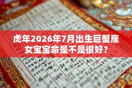 虎年2026年7月出生巨蟹座女宝宝命是不是很好？